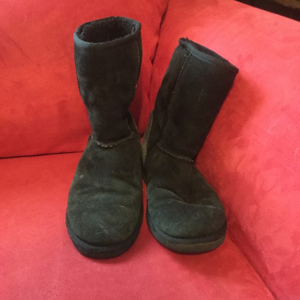 UGG BLACK SUEDE BOOTS SIZE 8W
